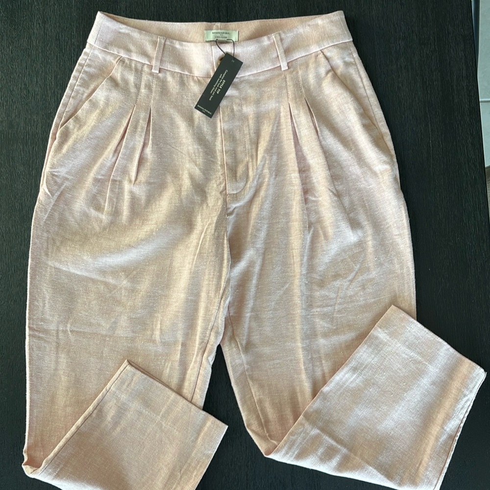 Banana Republic Pink Linen Pants